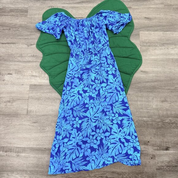 Blue Ginger Hawaii Girls 10 Blue Floral Skort Dress Romper Dress - Picture 2 of 5